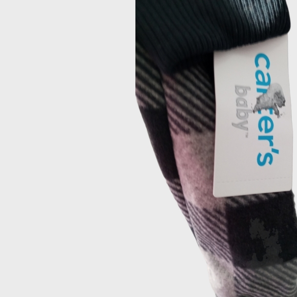 Carter's Bear Buffalo Check Hooded Jumpsuit Sz.18M - Picture 7 of 11